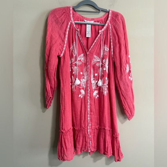 Tommy Bahama Linen Gauze Tunic Swim Cover-up Dress - Picture 3 of 14